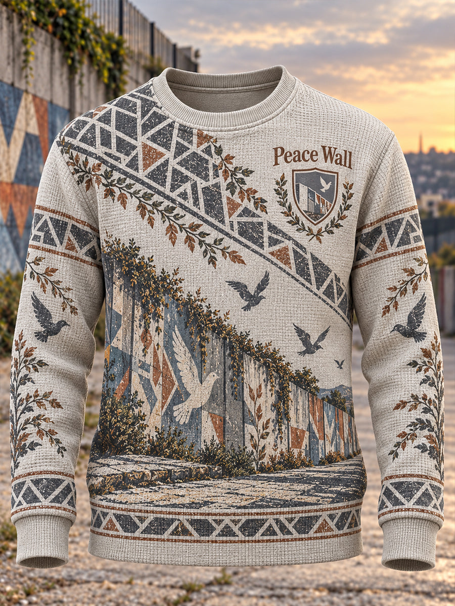 Men's UK Northern Ireland Waffle Long-Sleeve Sweatshirt