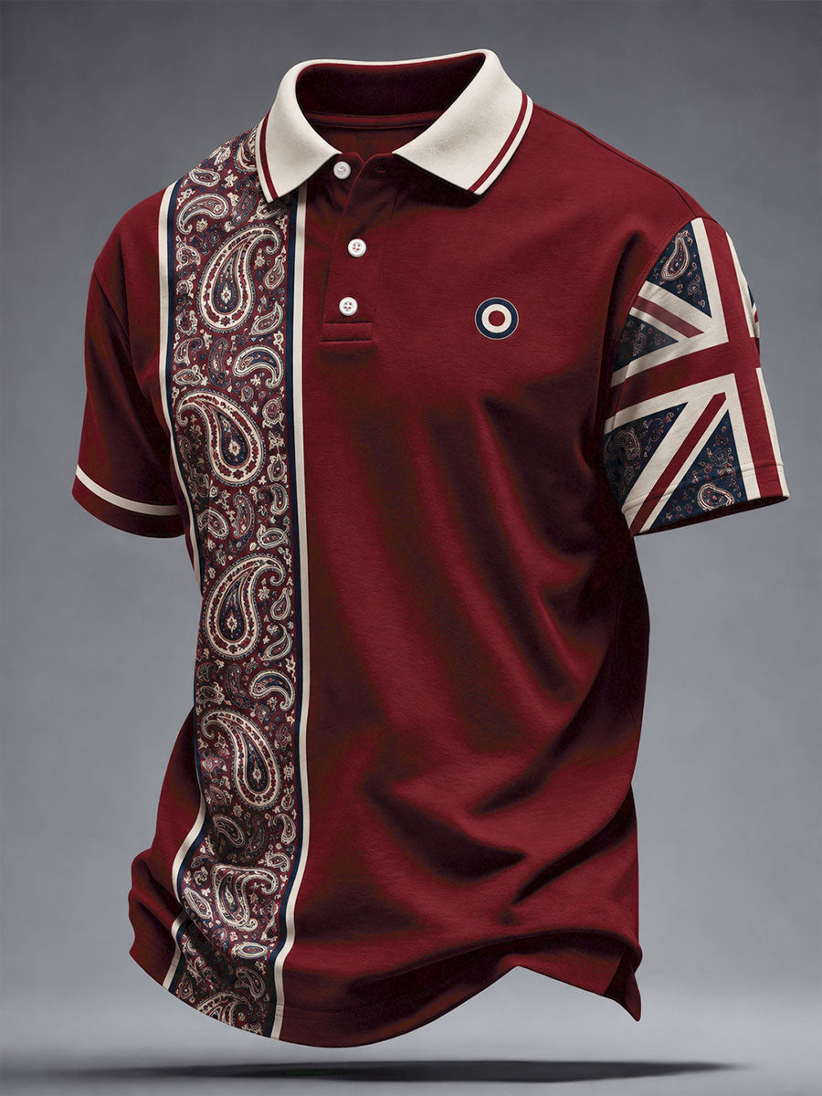 Men's UK Music Lover Mods Art Printed Casual Tops