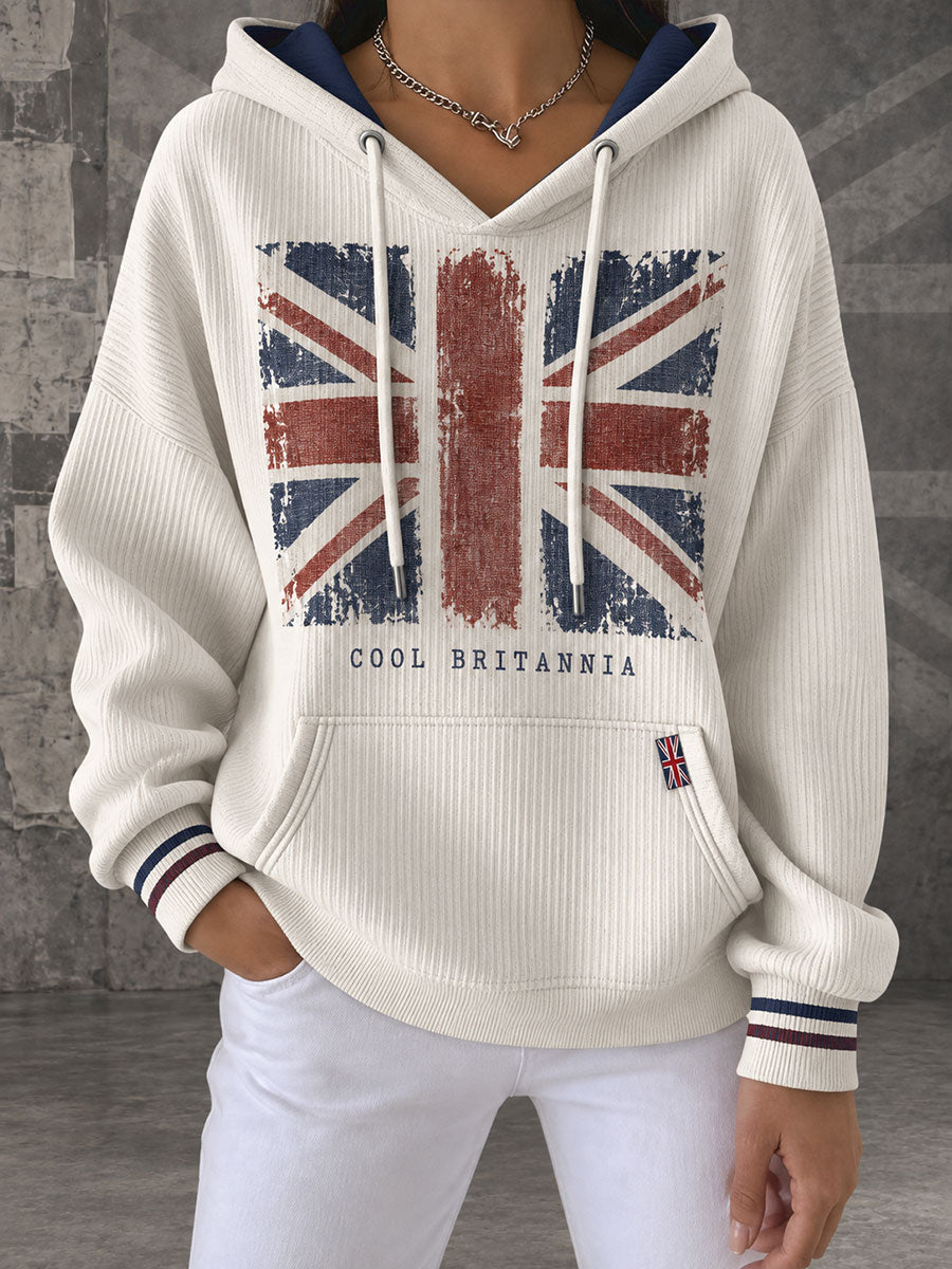 Women's Cool Britannia UK Culture Art Printed Hoodie