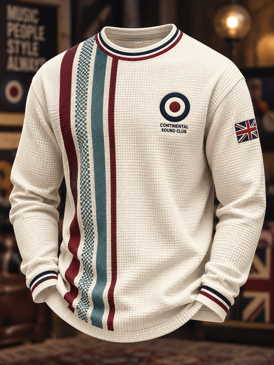 Men's Uk Paul Weller Mod Culture Waffle Long Sleeve T-Shirt