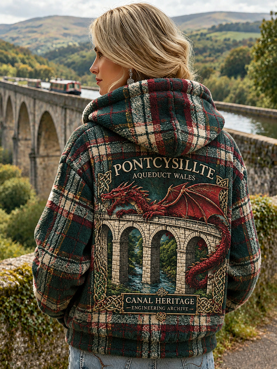Women's Vintage British Wales Printed Flannel Jacket