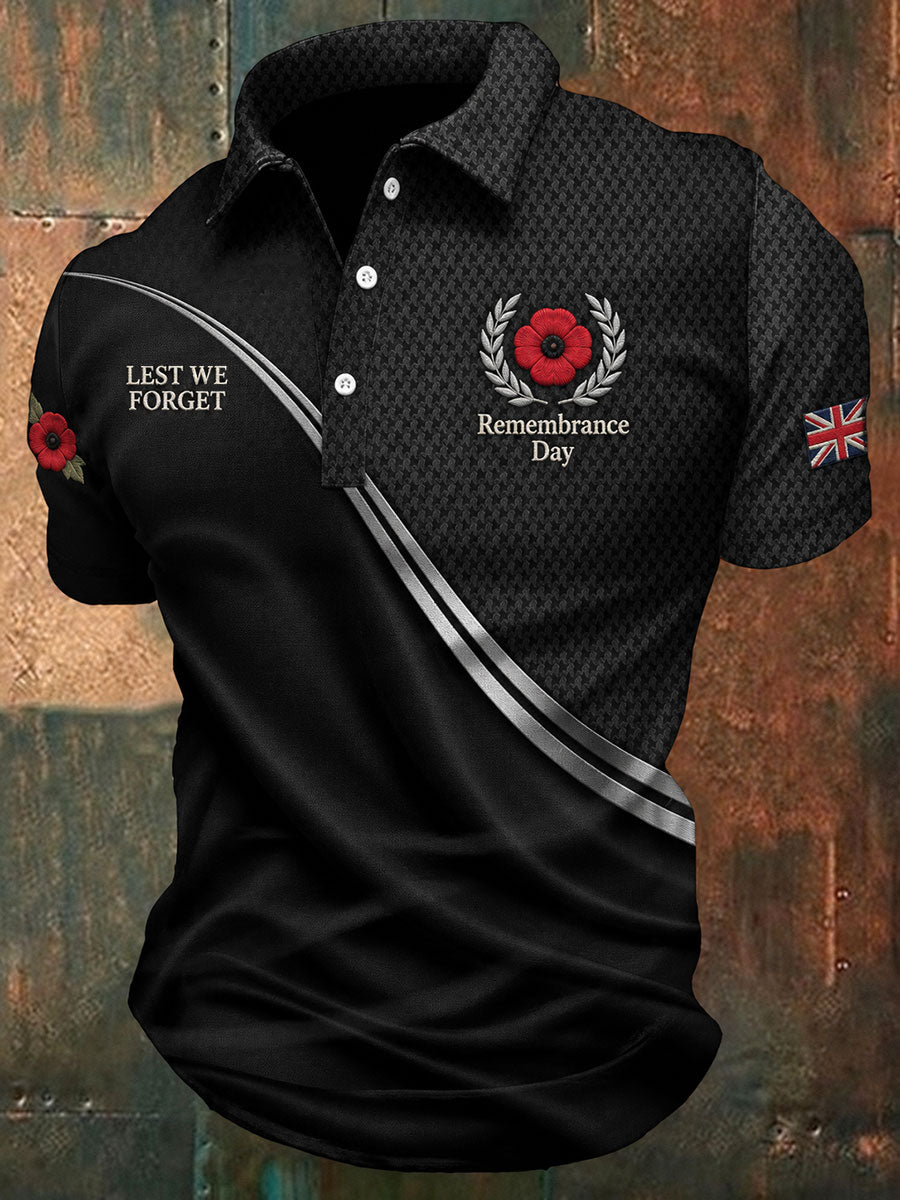 Men's Remembrance Day Lest We Forget Print Shirt