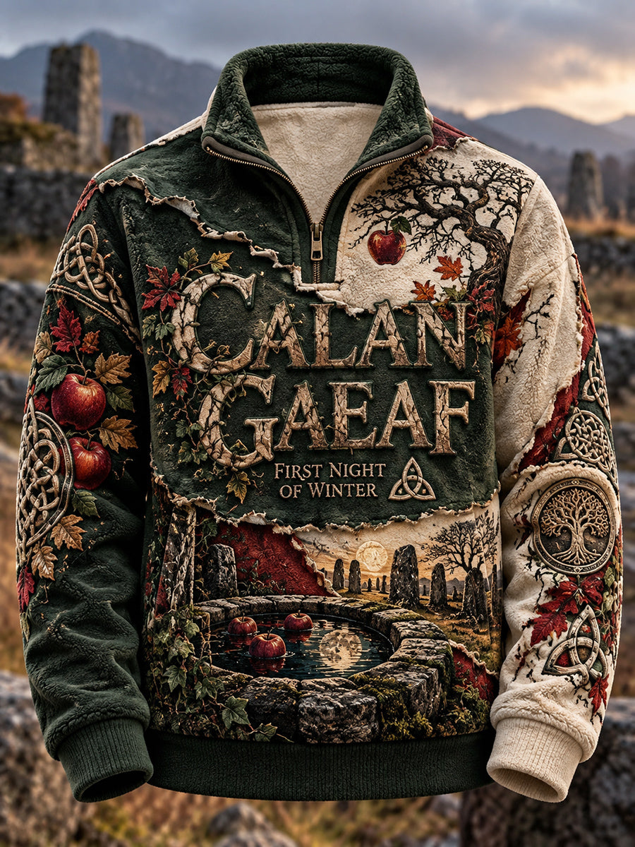 Men's British Wales Calan Gaeaf Printed Flannel Top
