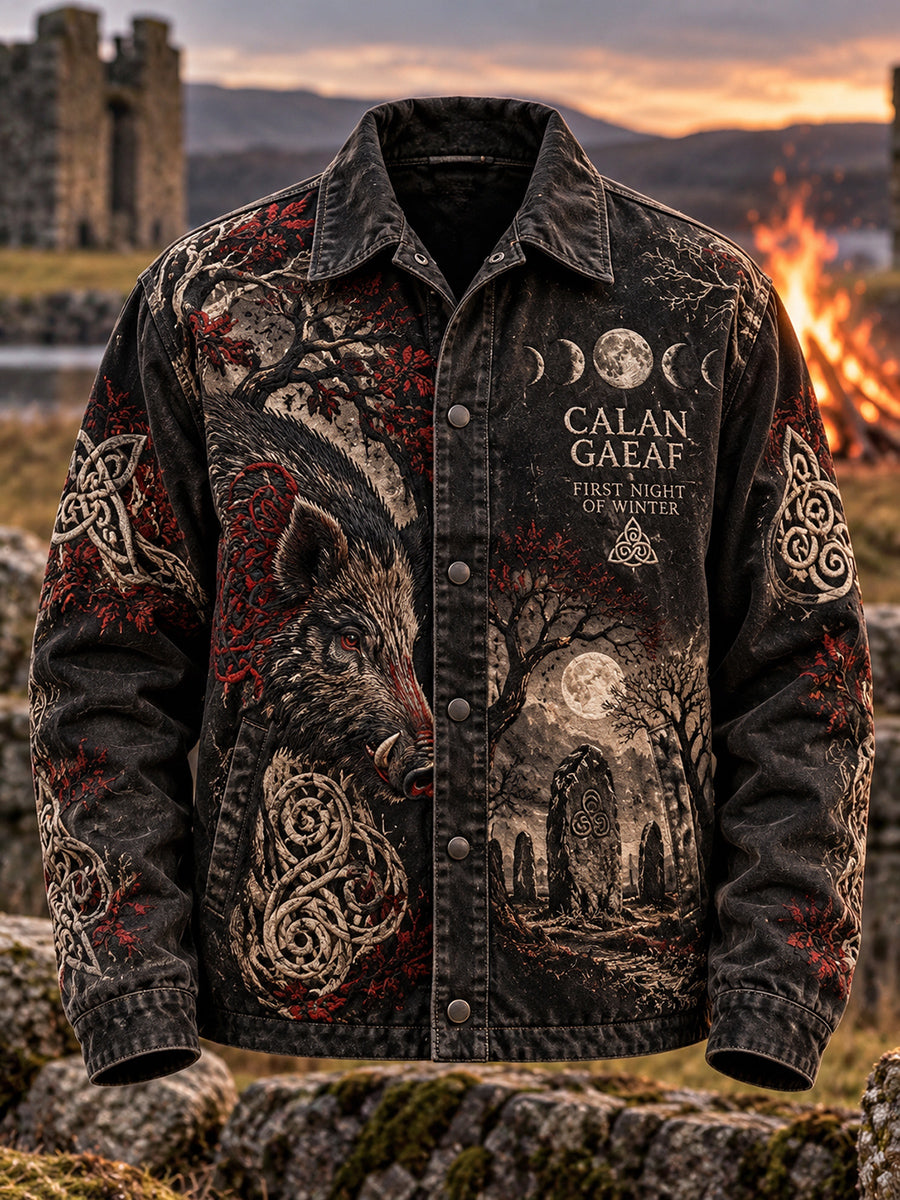 Men's British Wales Calan Gaeaf Printed Jacket