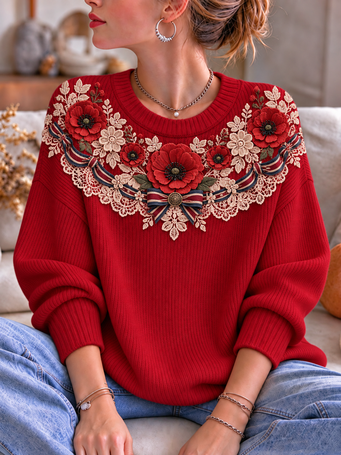 Women's Remembrance Day Crew Neck Sweater