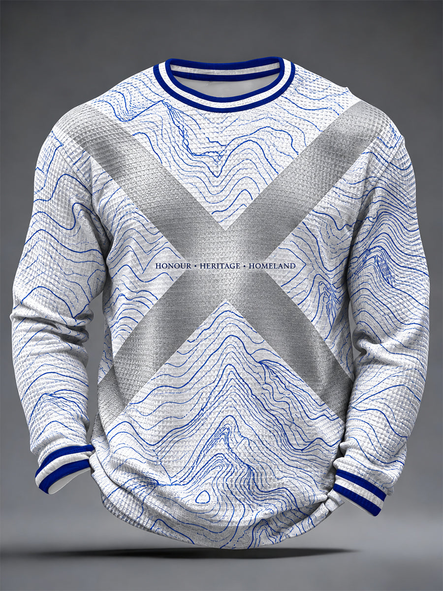 Men's St Andrew’s Day Printed Waffle Sweatshirt