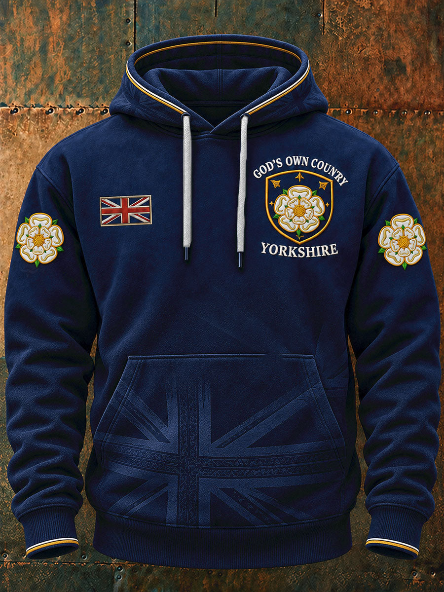 Men's England Yorkshire Art Printed Hoodie