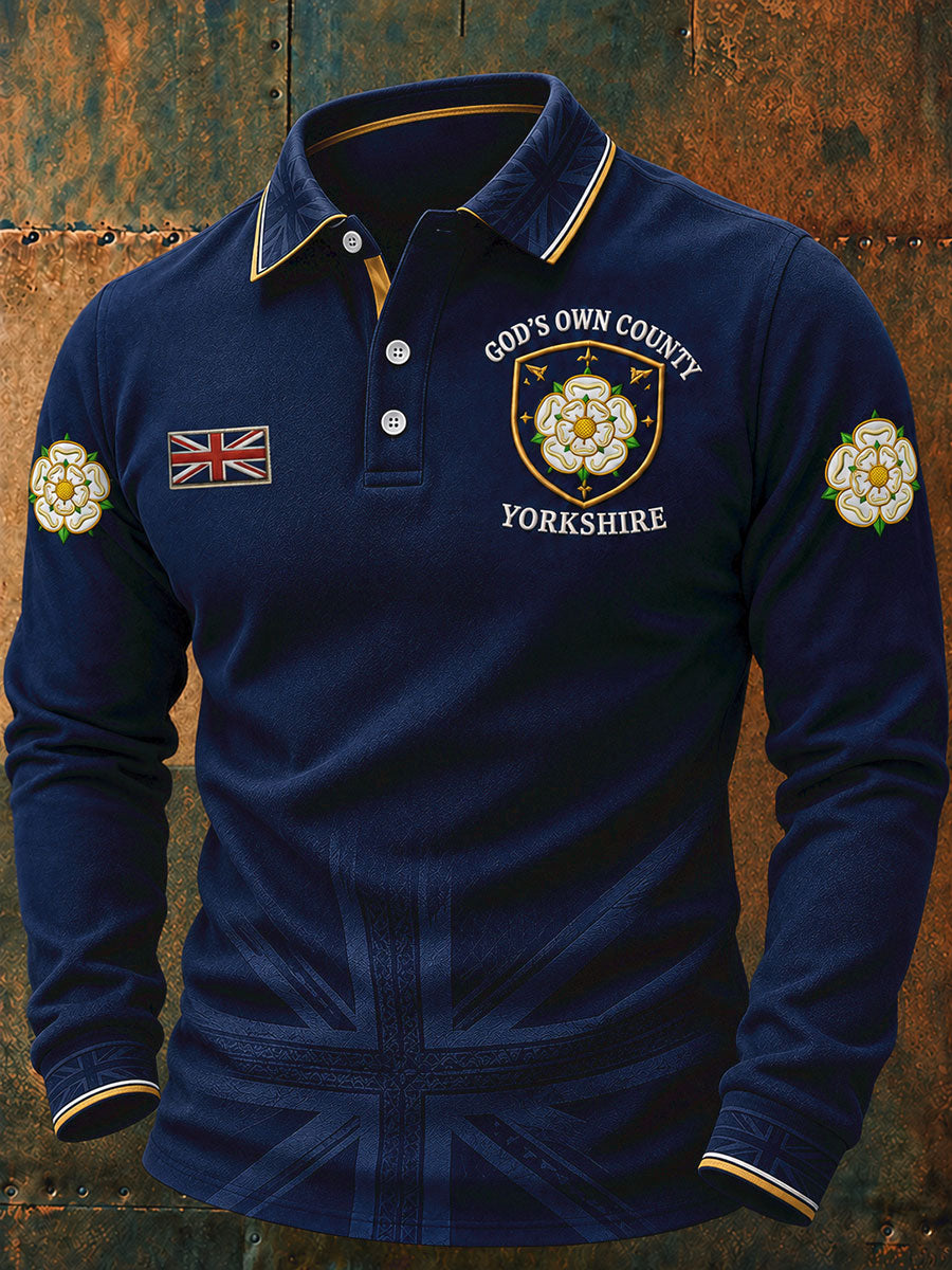 Men's England Yorkshire Art Printed Casual Tops
