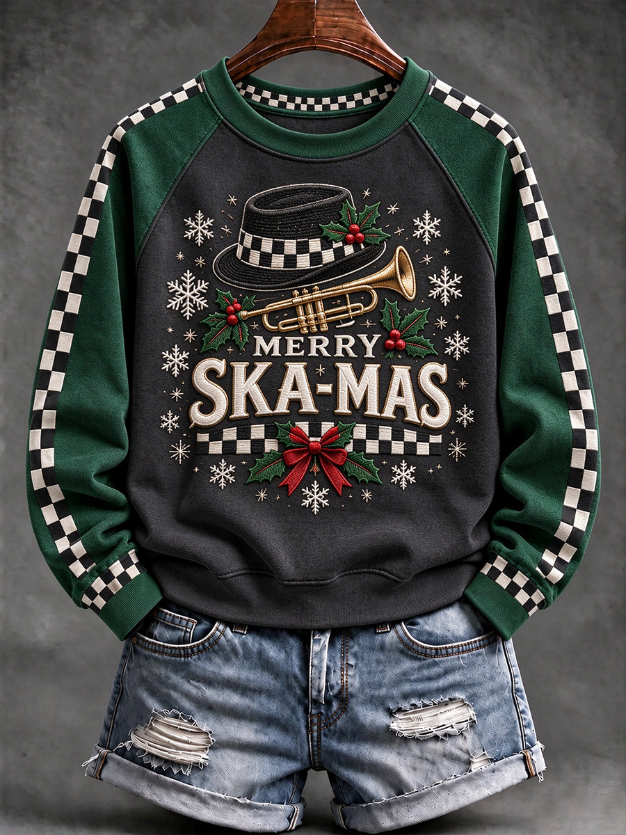 Women's Merry Ska Christmas Print Sweatshirt