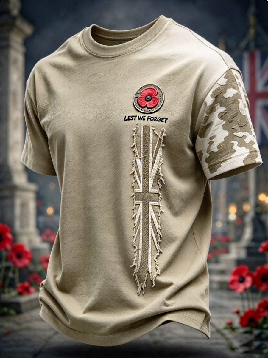 Men's Remembrance Day Lest We Forget Short Sleeves T-shirt