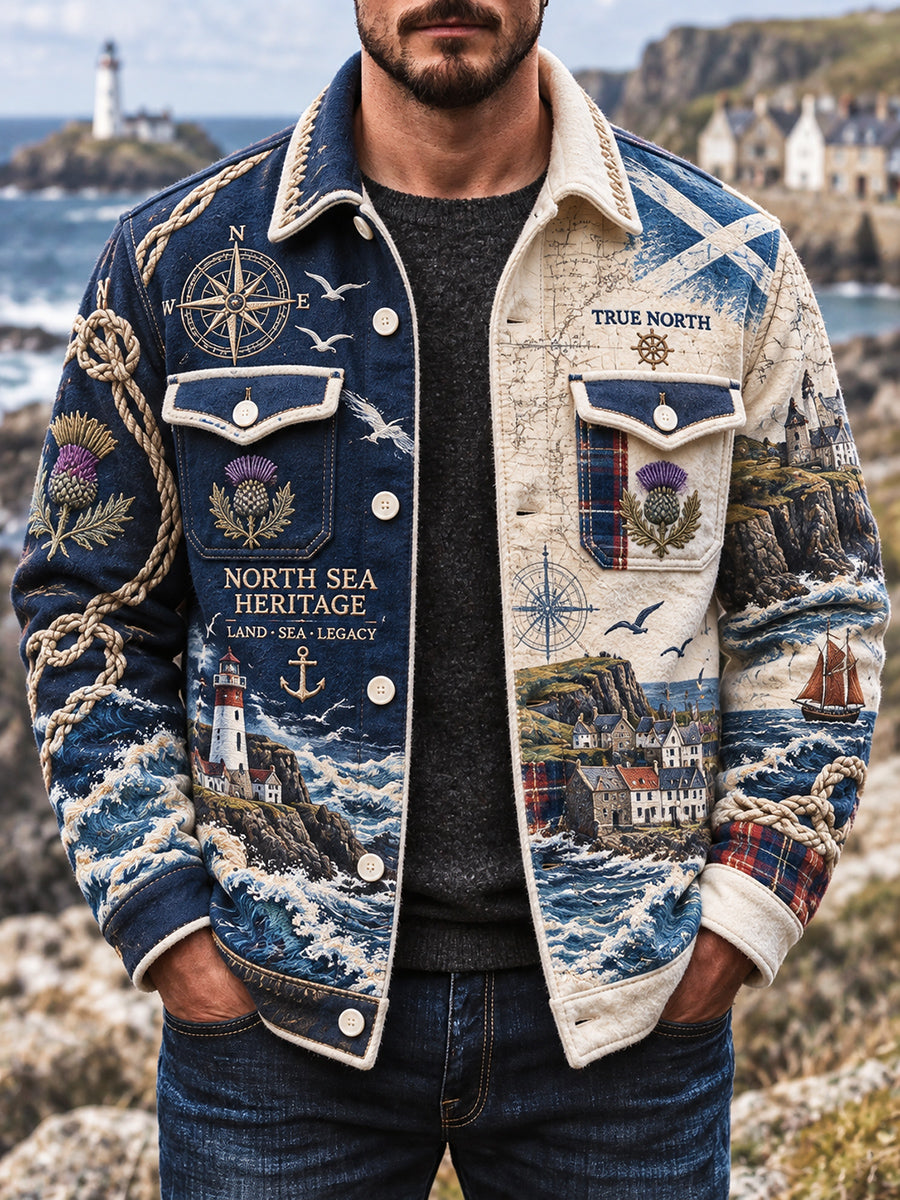 Men's Scottish St Andrew's Day Printed Heavyweight Jacket