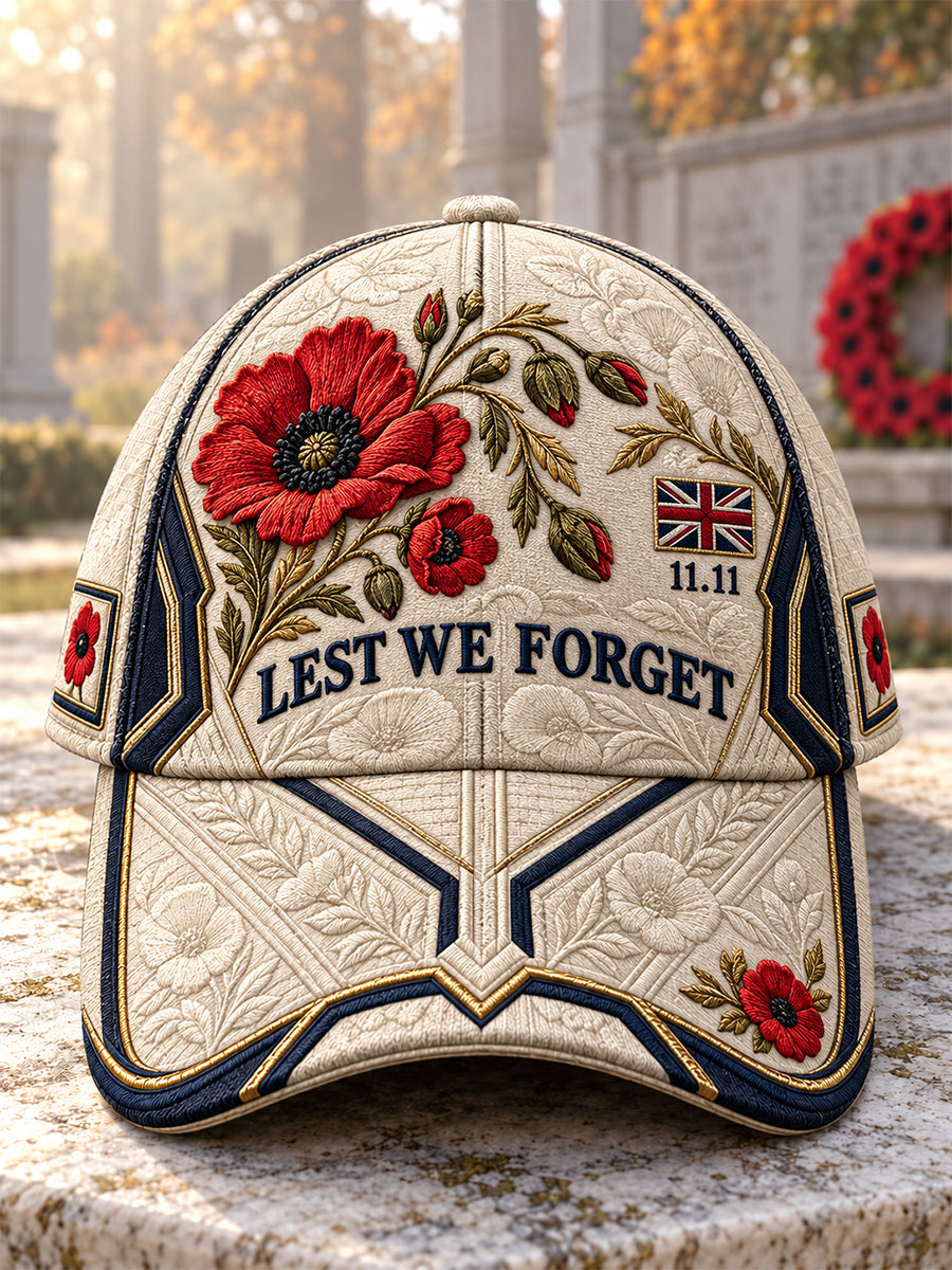 Unisex Remembrance Day Lest We Forget Hat
