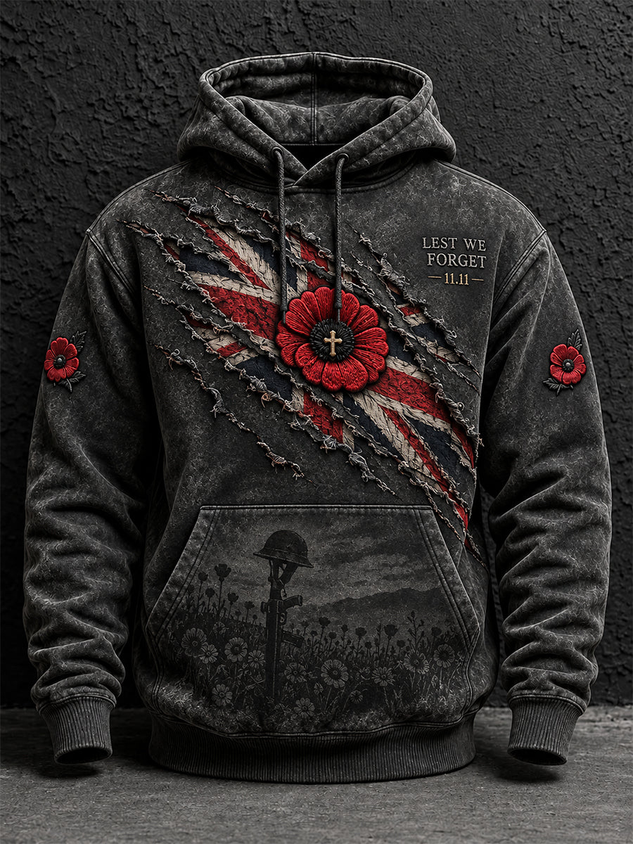 Men's Remembrance Day Lest We Forget Hoodie