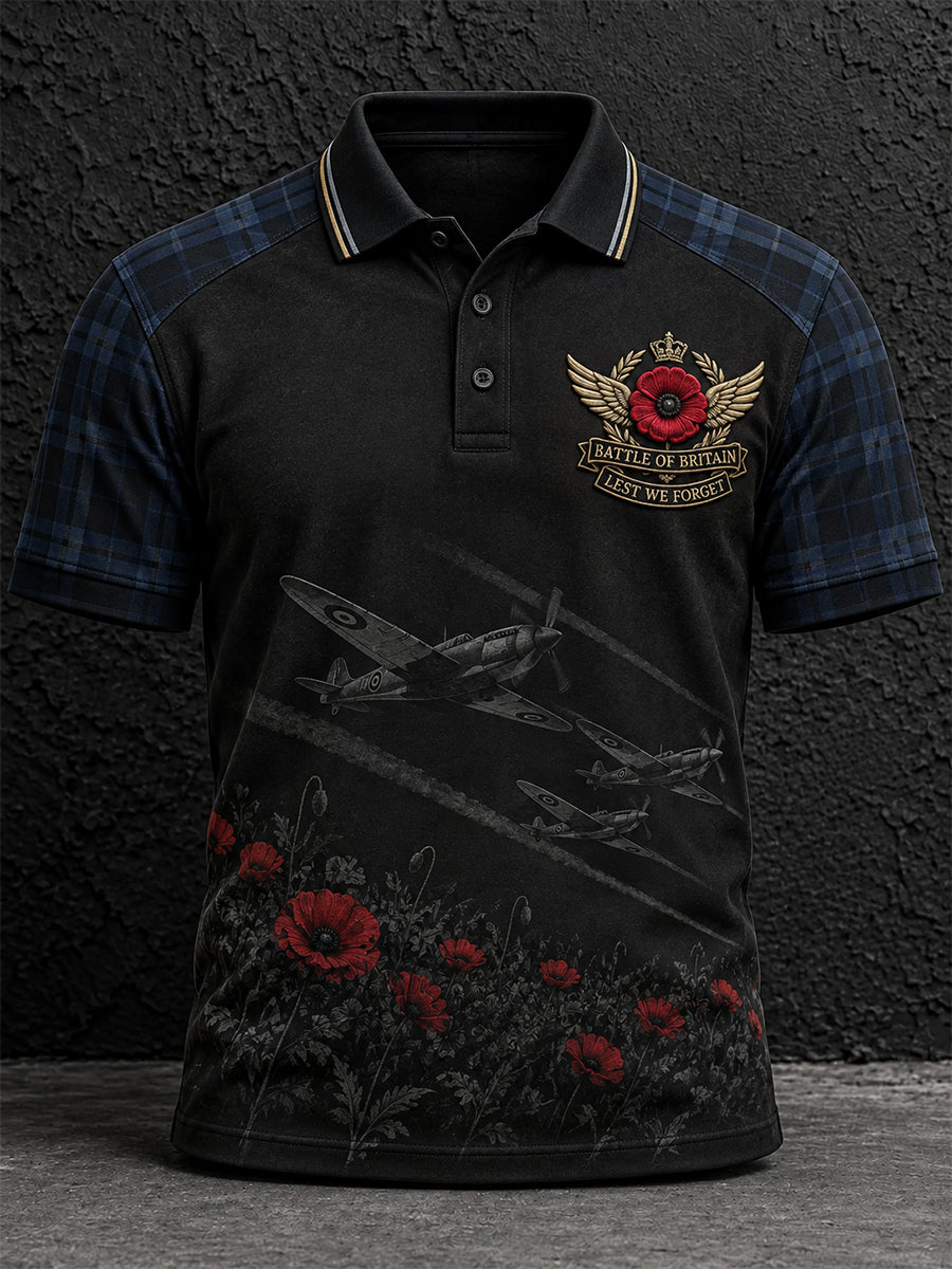 Men's Remembrance Day Lest We Forget Polo Shirt