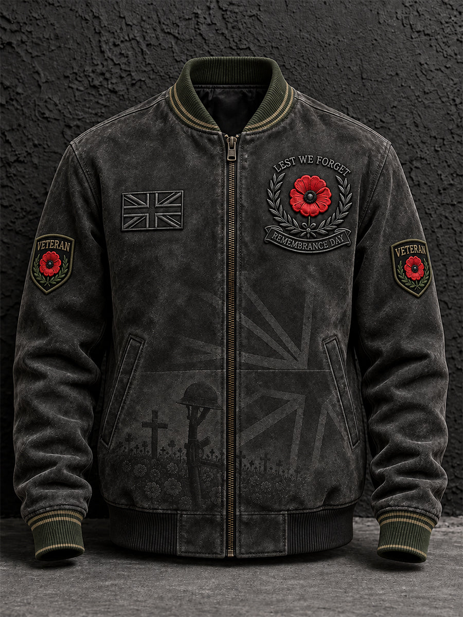 Men's Remembrance Day Lest We Forget Casual Jacket