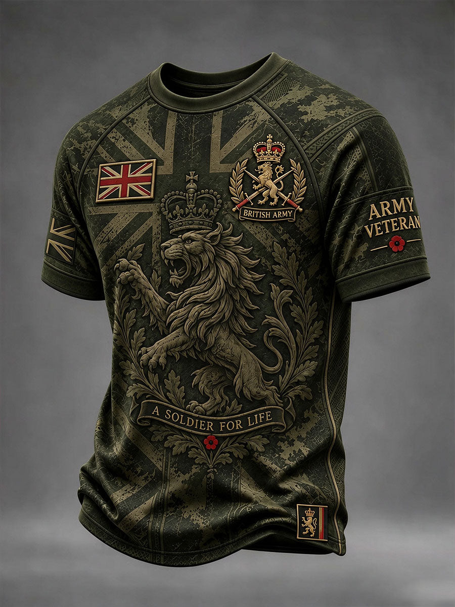 Men's British Army Print T-shirt