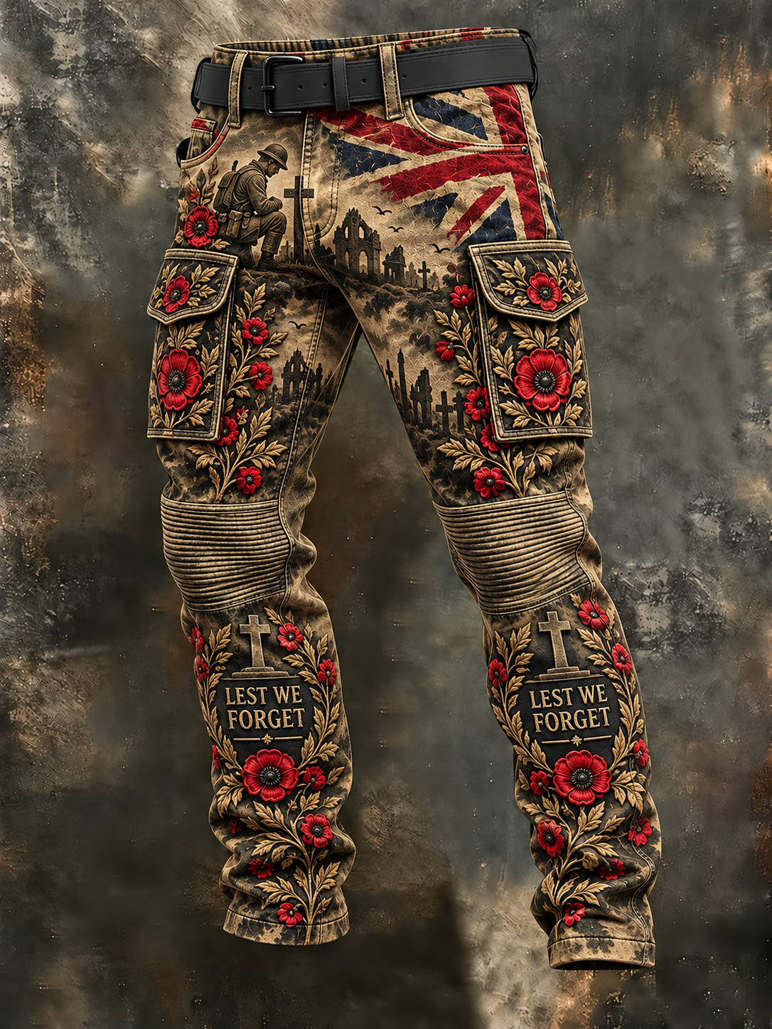 Men's Remembrance Day Casual Work Trousers