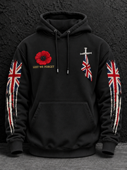 Men's Remembrance Day Oversized Drop-Shoulder Hoodie With Pockets