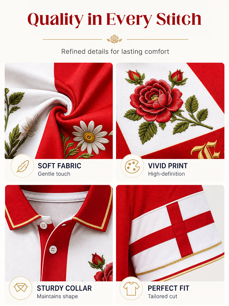 Women's England Football Polo T-Shirt