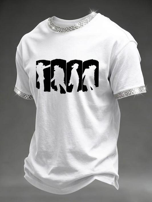 Men's King Of Pop Printed T-shirt