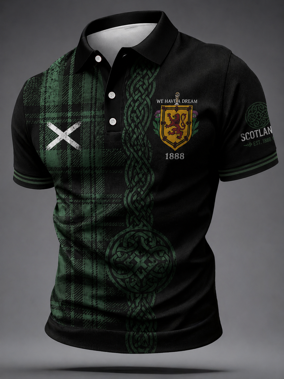 Men's UK Football Lover Scotland Printed polo shirt