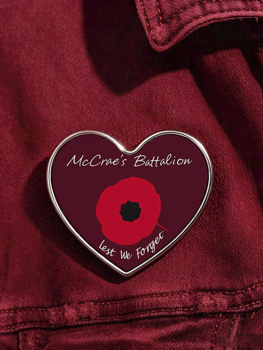 Maroon Hearts Football Lover Printed Pins