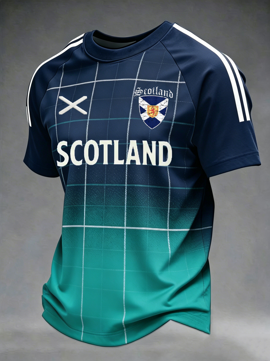 Men's UK Football Lover Scotland Printed short sleeve t-shirt