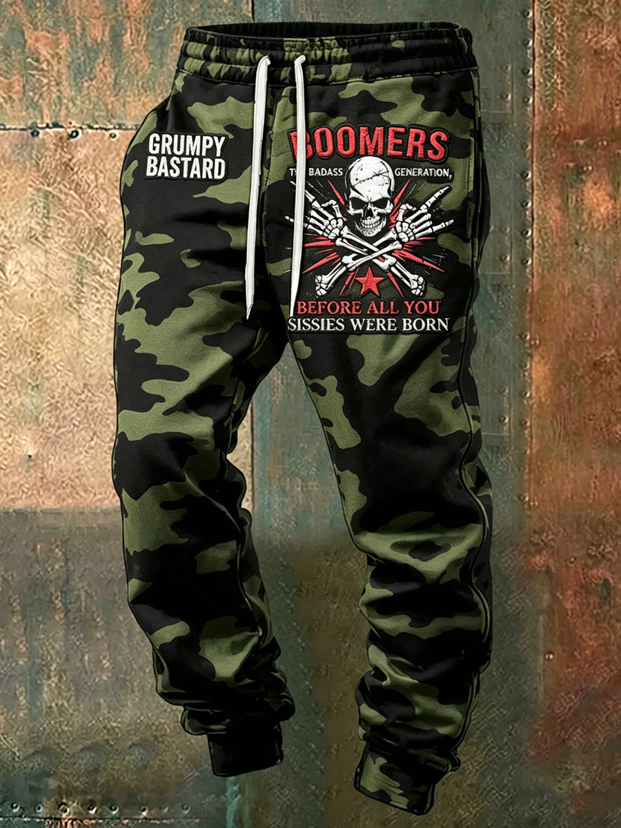 Men's Grumy Man Printed Drawstring Sweatpants