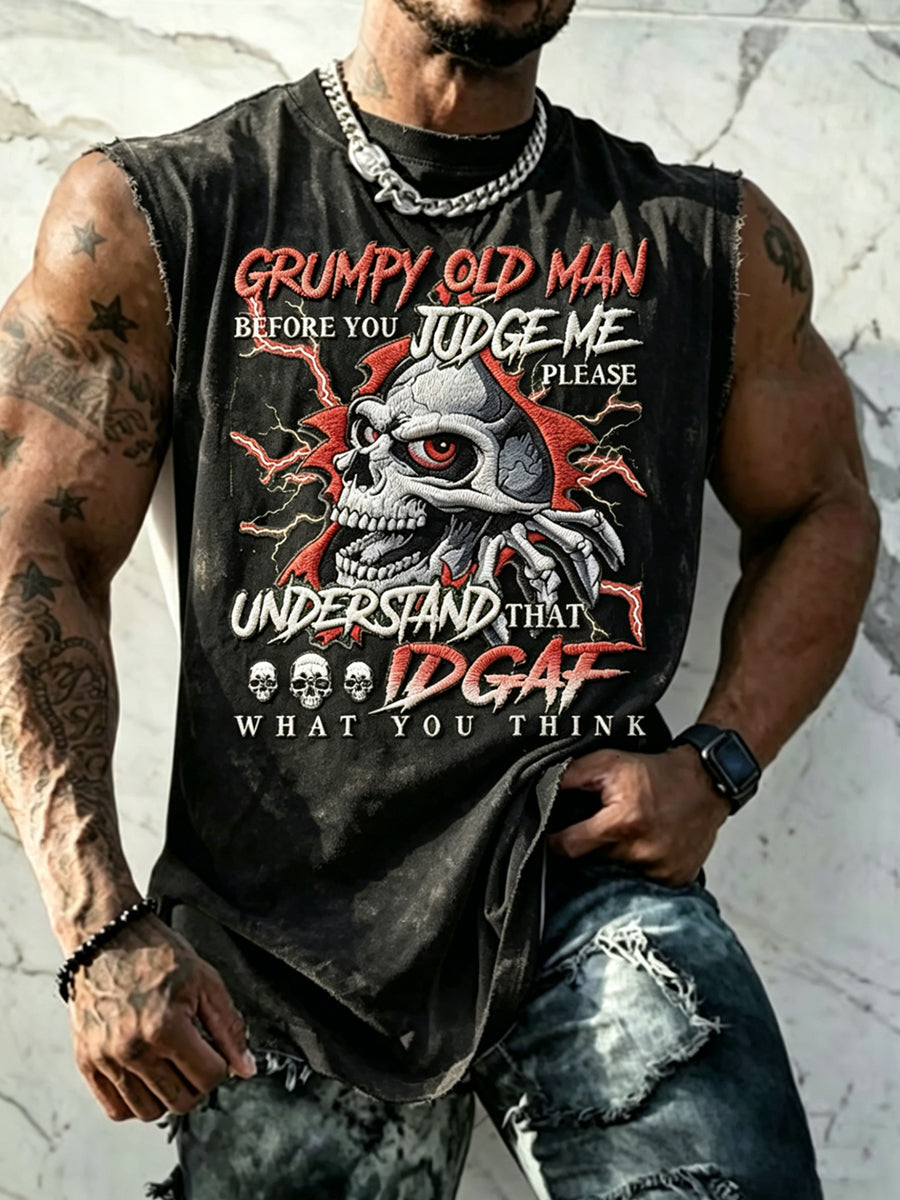 Men's Grumy Man Printed Tank Top