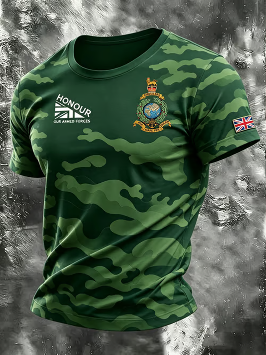 Men's British Navy Print short sleeves t-shirt