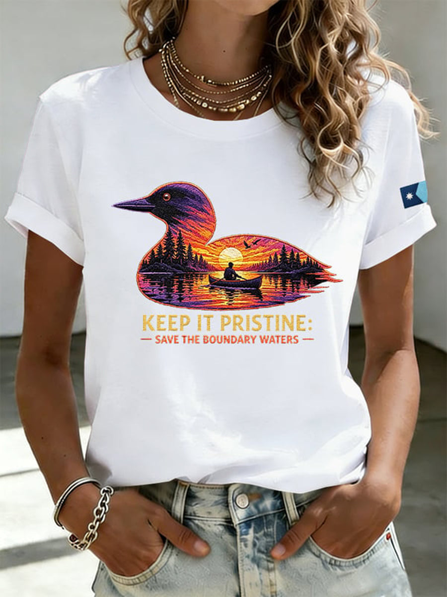 Women's Save The Boundary Waters Print T-shirt