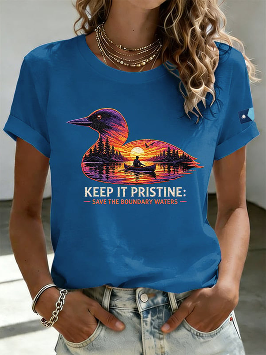Women's Save The Boundary Waters Print T-shirt