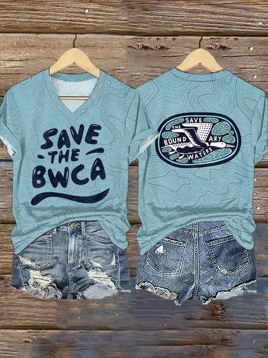 Women's Save The Boundary Waters Print T-shirt
