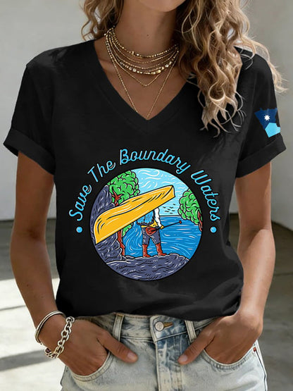 Women's Save The Boundary Waters Print T-shirt