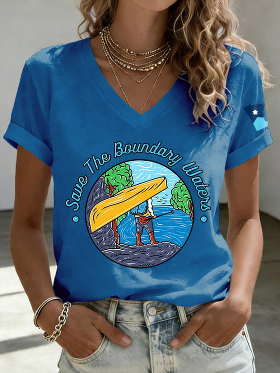 Women's Save The Boundary Waters Print T-shirt
