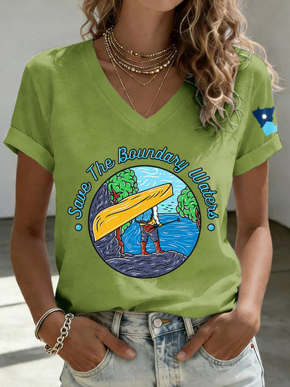 Women's Save The Boundary Waters Print T-shirt
