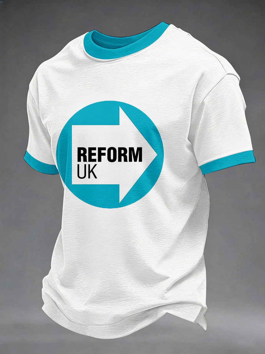 Men's Reform UK Printed Casual T-Shirt