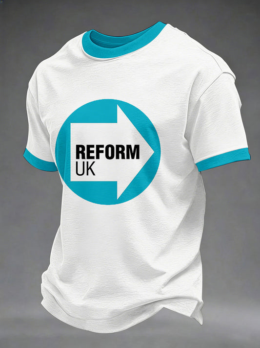 Men's Reform UK Printed Casual T-Shirt