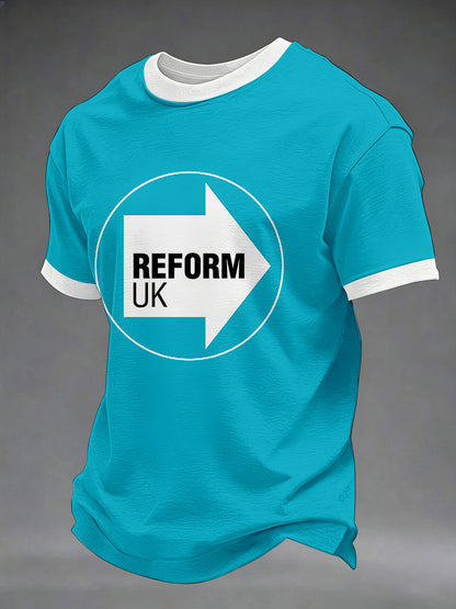 Men's Reform UK Printed Casual T-Shirt