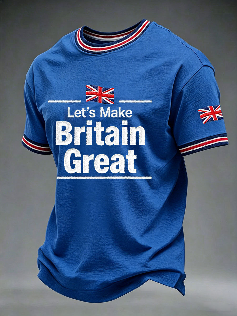 Men's 'Let's Make Britain Great' Printed Casual T-Shirt