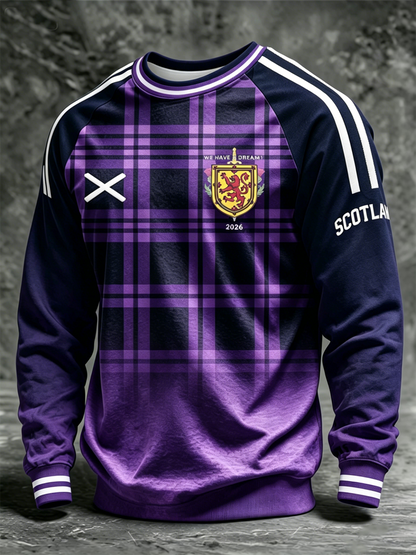 Men's UK Football Lover Scotland Printed Crew Neck Sweatshirt
