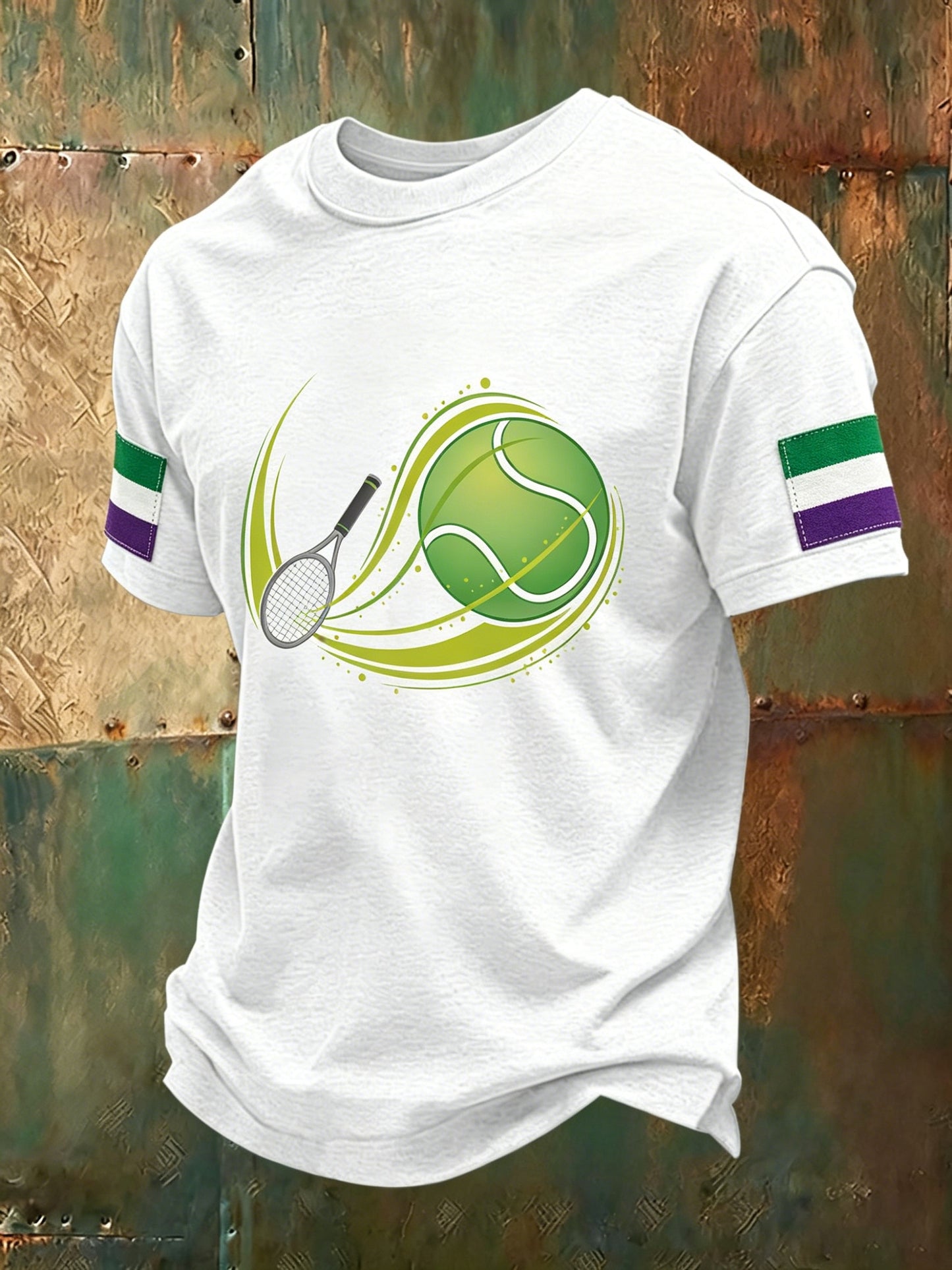 Men's Tennis Art Print Short-Sleeve T-Shirt