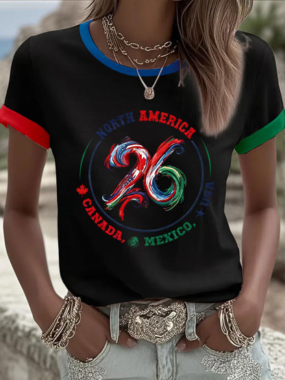 Women's Soccer 2026 Print Casual T-Shirt