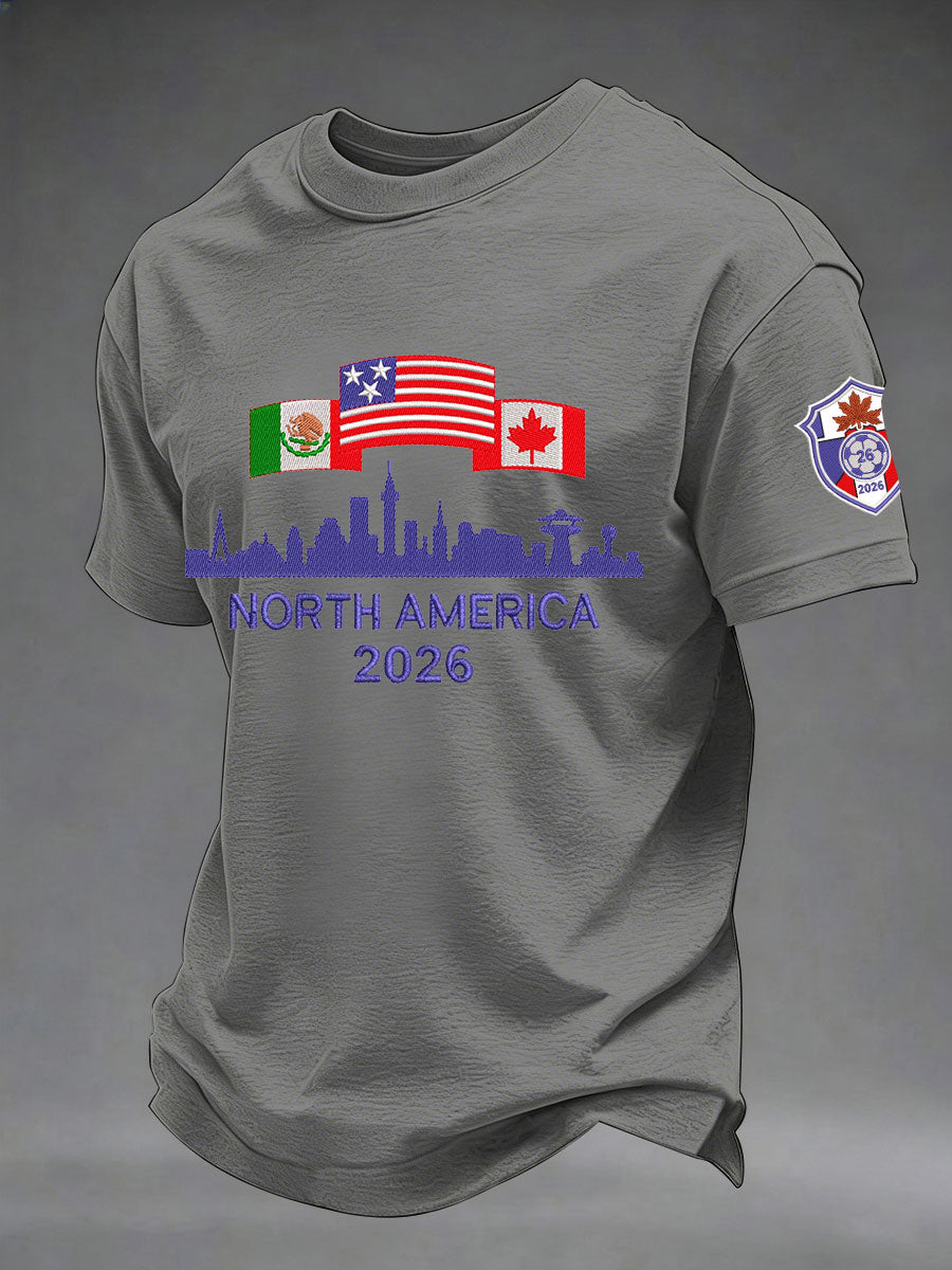 Men's Soccer 2026 Printed Casual T-Shirt
