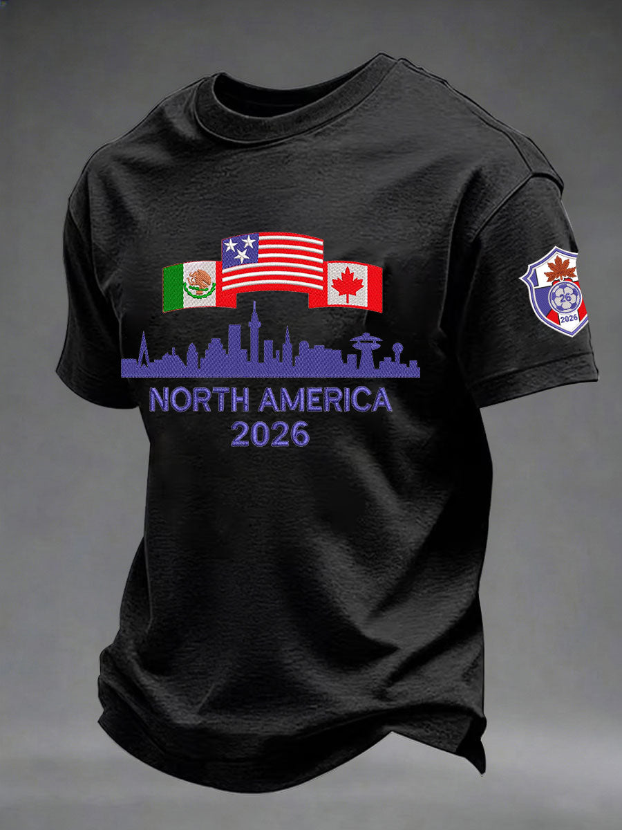 Men's Soccer 2026 Printed Casual T-Shirt