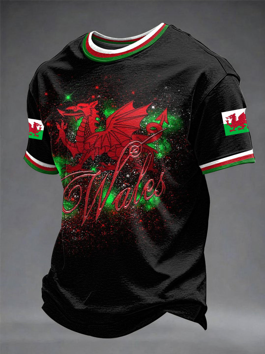 Men's Welsh Dragon Printed T-shirt