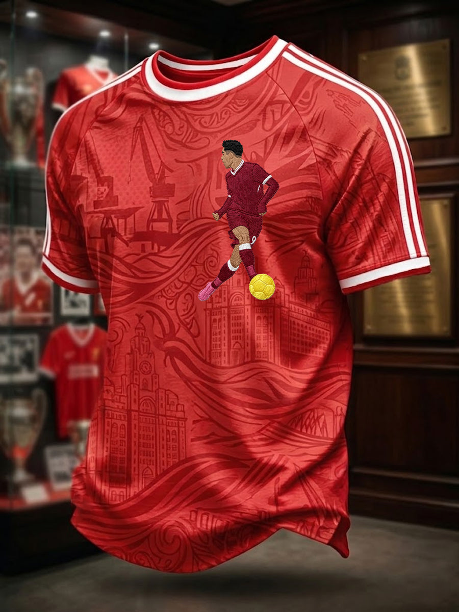 Men's Gift For Soccer Fans Print Casual Tee
