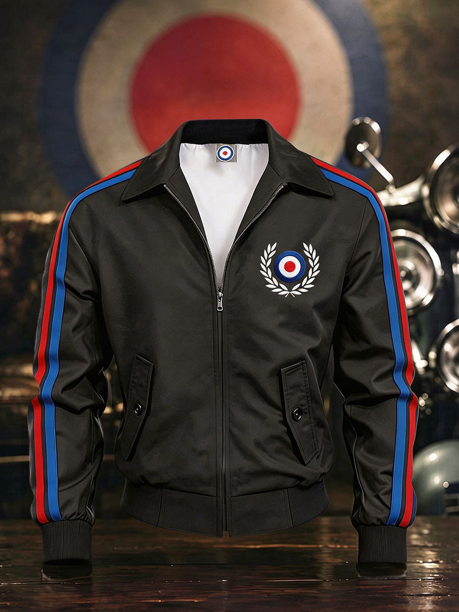 Men's UK Mods Music Lover Printed Harrington Jacket