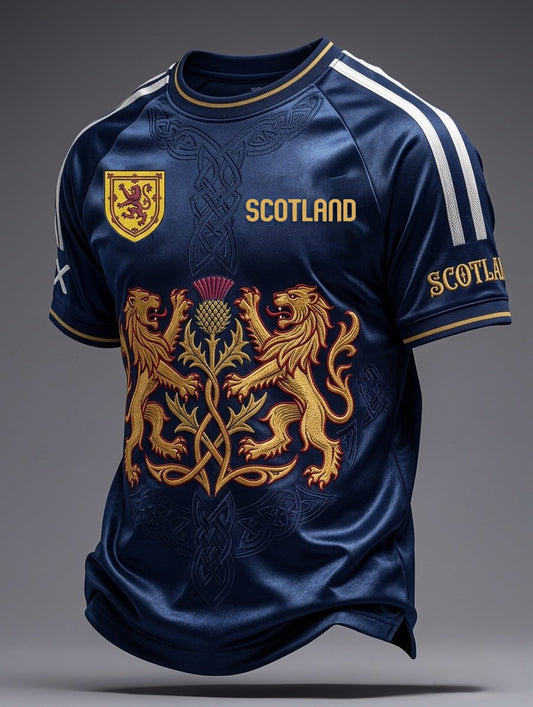 Men's UK Scotland Football Lover 2026 Printed T-shirt
