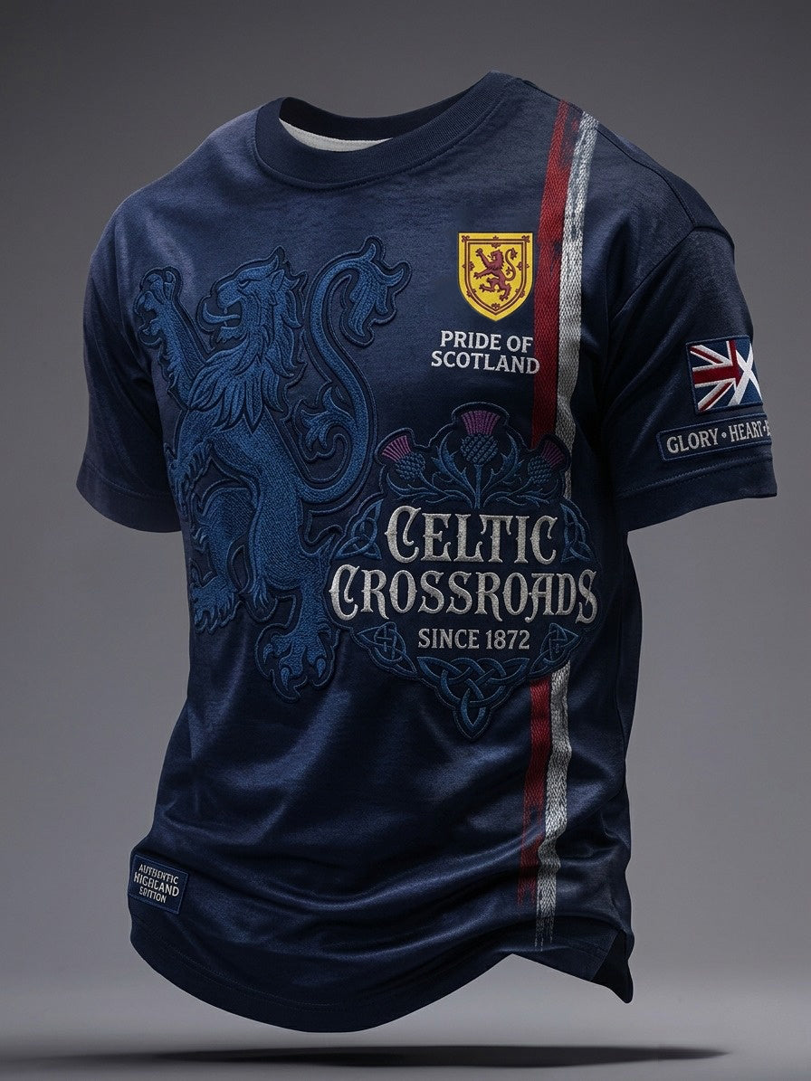 Men's UK Scotland Football Lover 2026 Printed T-shirt